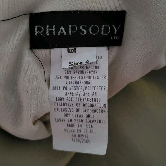 VTG Gold Evening Gown Sz 4 Formal Dress Short Sleeve 90s USA Old Hollywood Glam - Picture 14 of 15